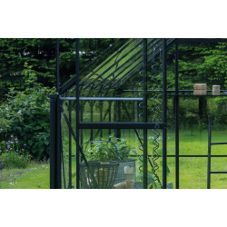 HALLS szklarnia ogrodowa ICON 6 (6,1 m2; 1,93 x 3,17 m) czarna, szkło hartowane + baza